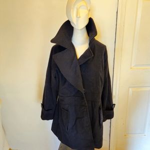 Black Peacoat by Rouge Sz 1 XL